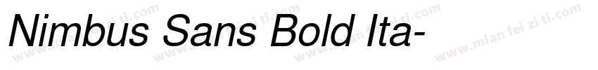 Nimbus Sans Bold Ita字体转换